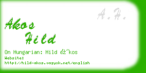 akos hild business card